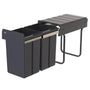 Dark Grey Wesco pull-out bin on white background