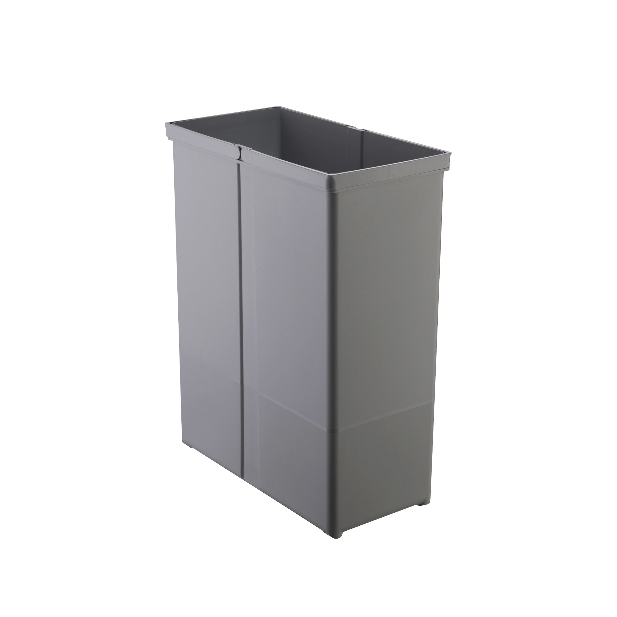 Wesco replacement 40L inner bin with plastic handles in light grey on a white background