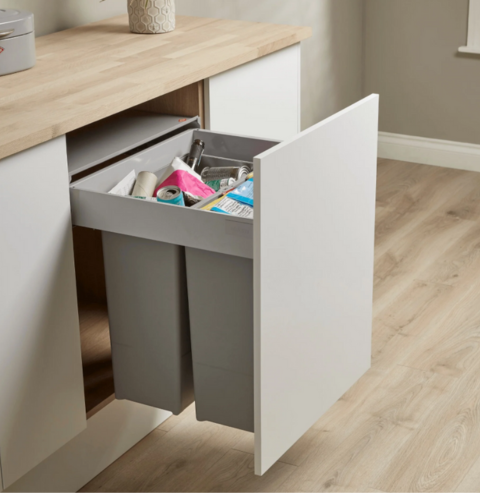 Wesco Pullboy Z Pull-out waste bin 2 compartment with soft close