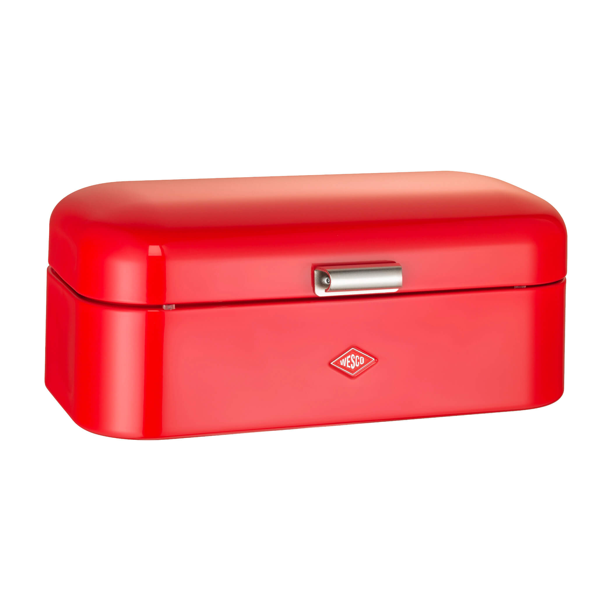 Wesco Grandy Bread Bin in Red with White background