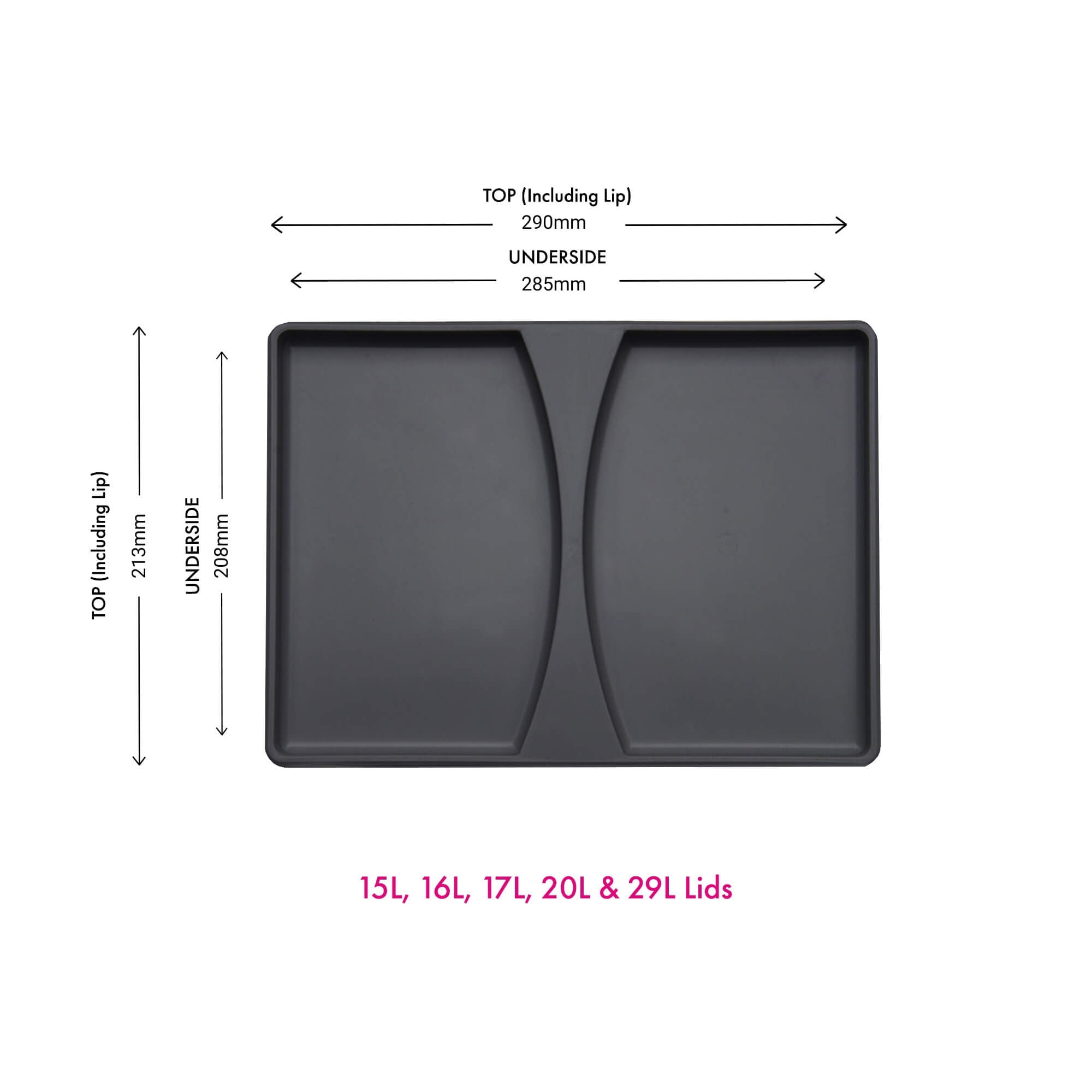 Lid for Bins with Handles | Orion Grey