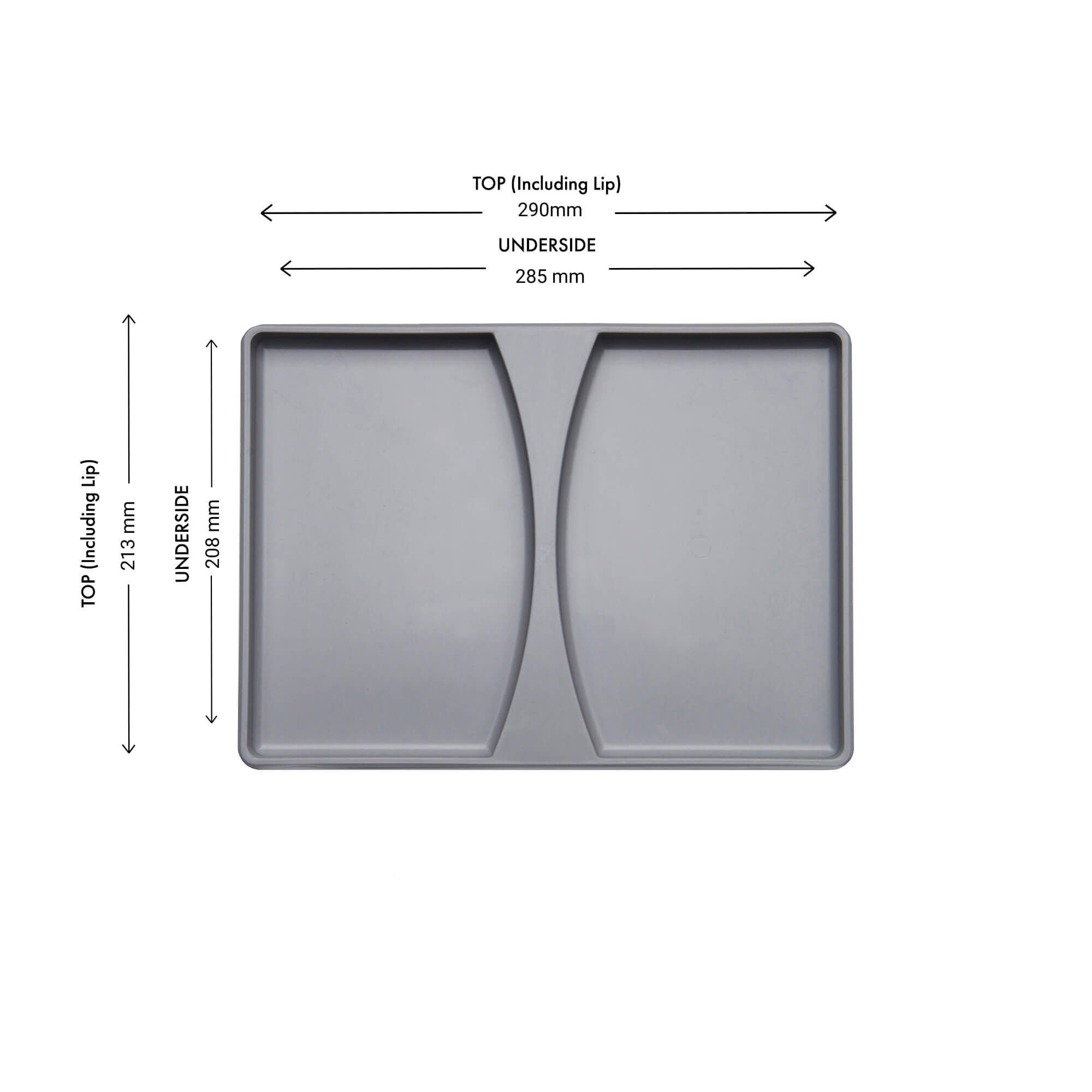 Wesco 782008-85_16L 17L 20L 29L bin lid in alu grey with dimensions