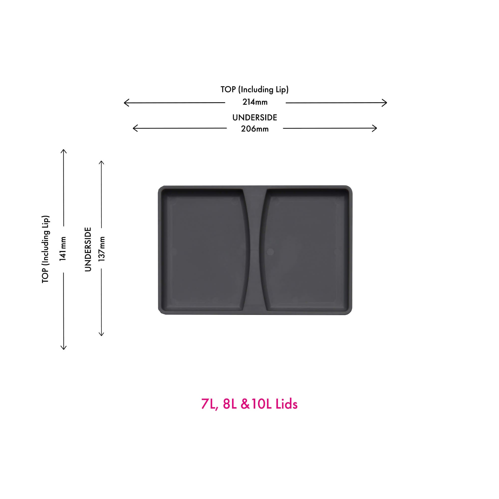 Lid for Bins with Handles | Orion Grey