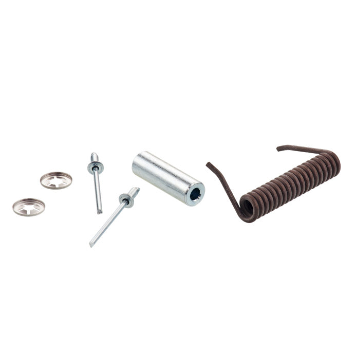 A set of replacement springs and metal components for Wesco Pushboy, Kickboy & Spaceboy, including a coiled spring and rivets.