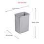 Inner Bin without Handles | Alu Grey