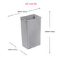 Inner Bin without Handles 32L | Alu Grey