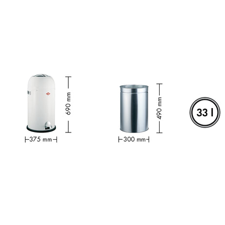 Kickmaster 33L Bin | Orange