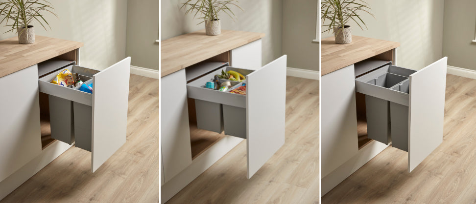 Can I reconfigure my pull-out Wesco bin system?