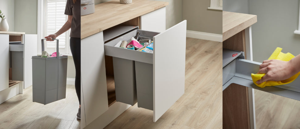 Wesco Pull-out Waste Bins for 600mm Cabinets