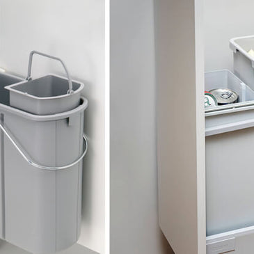 Top Wesco Waste Bins for Narrow, Shallow & Limited Height Kitchen Cabinets.