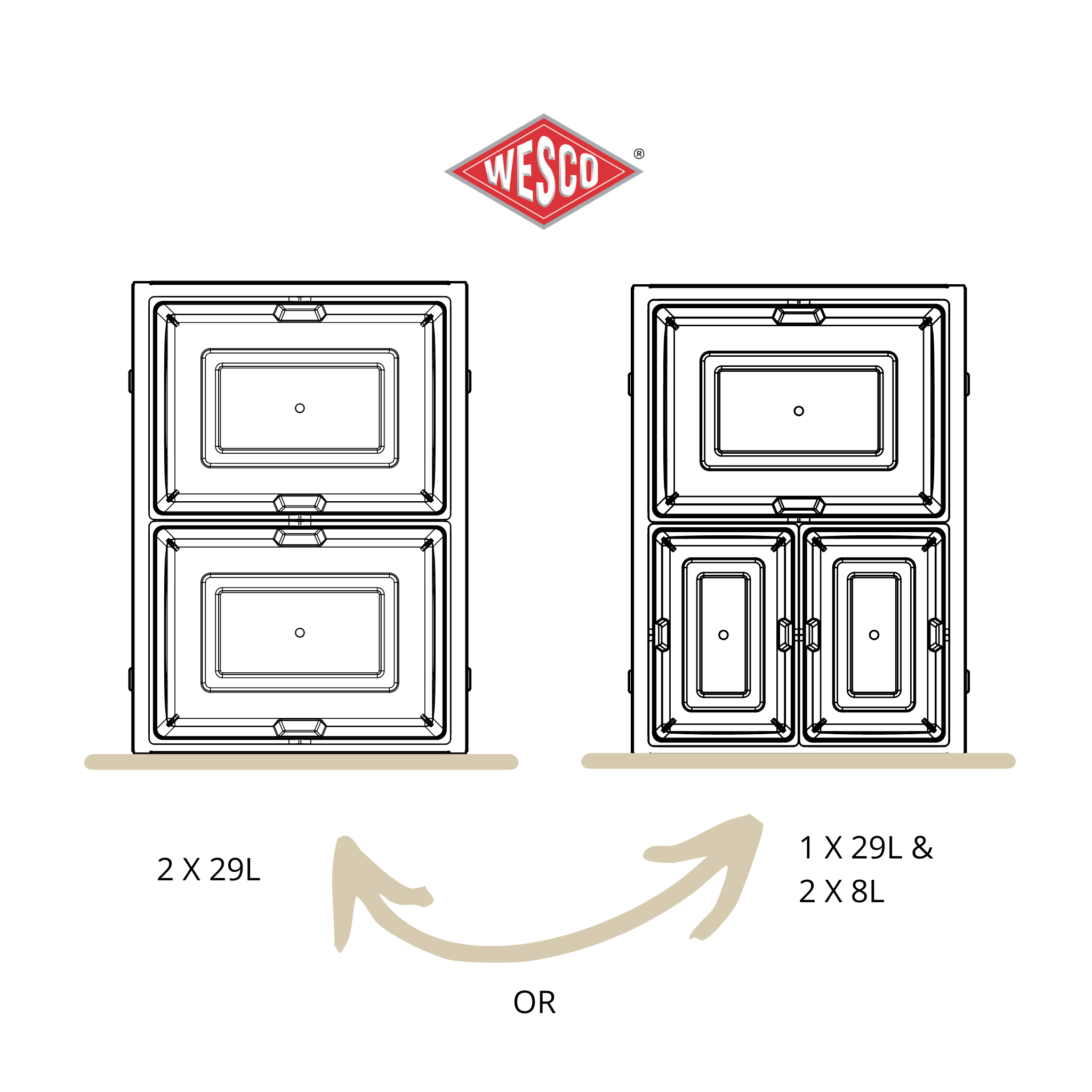 Pullboy Z Easy | 3 Compartment | 45L / 58L | 500mm Door