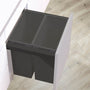 Pullboy Soft Comfort Bin | 2 Compartment | 84L | 600mm Door