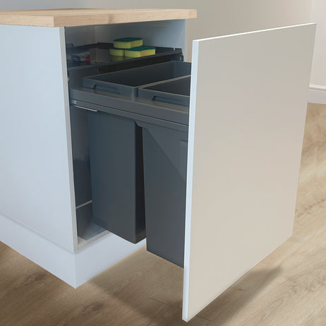 Pullboy Soft Comfort Bin | 2 Compartment | 84L | 600mm Door
