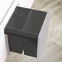 Dark Grey Pull-out Wesco Waste Bins bin with three compartments 