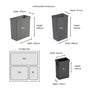 Pullboy Soft Comfort Bin | 3 Compartment | 82L | 600mm Door