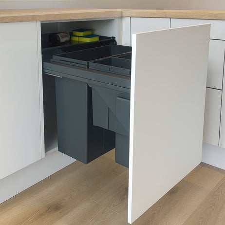 Pullboy Soft Comfort Bin | 3 Compartment | 82L | 600mm Door