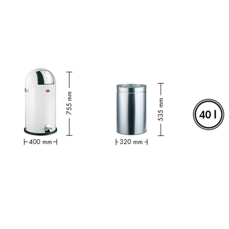 Kickboy 40L Bin | Black