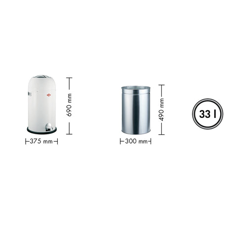 Kickmaster 33L Bin | Matt White
