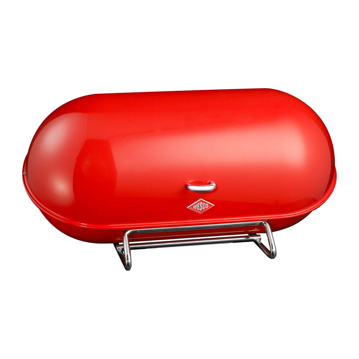 Wesco Breadboy Bread bin in Red on a white background