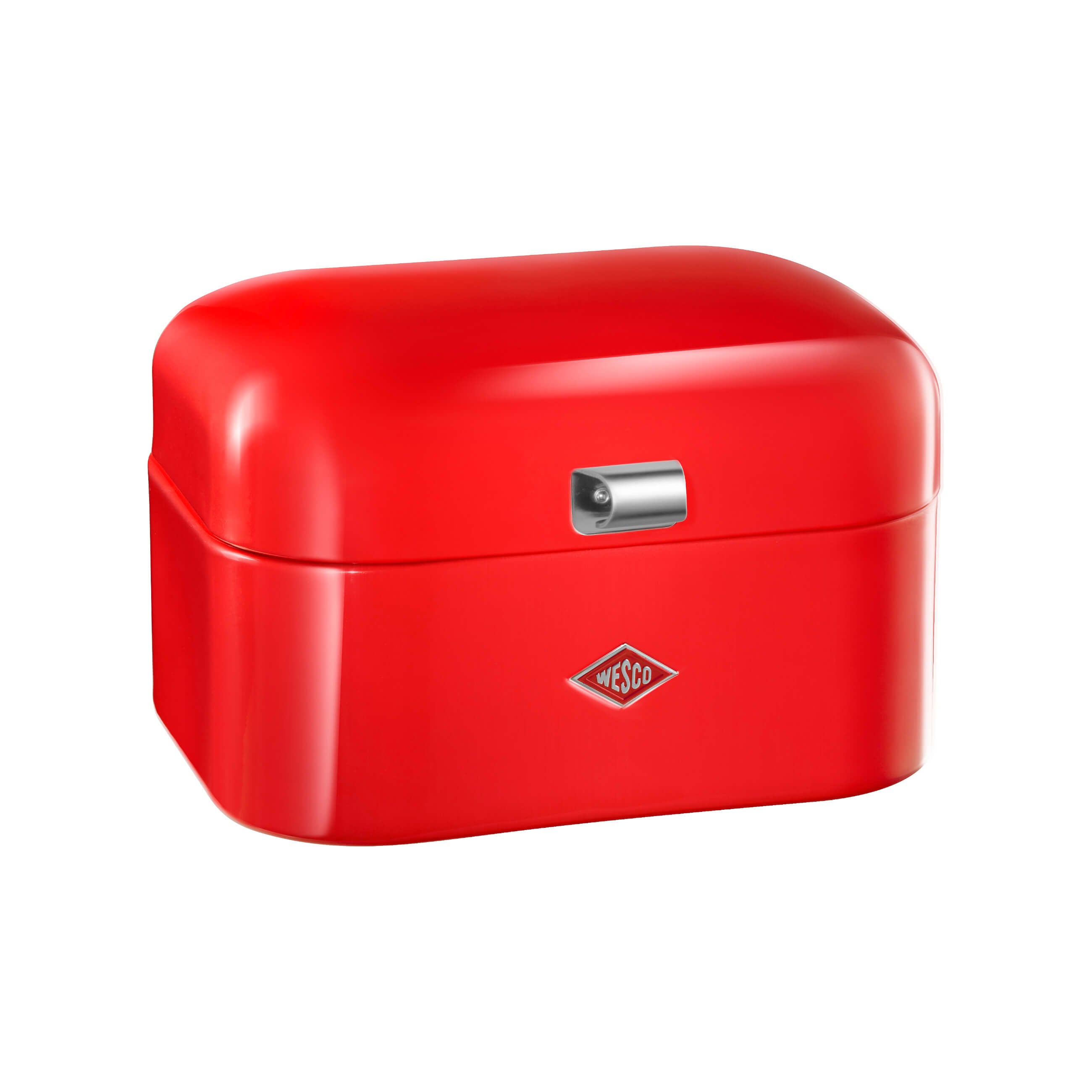 Wesco Single Grandy bread bin in red on a white background