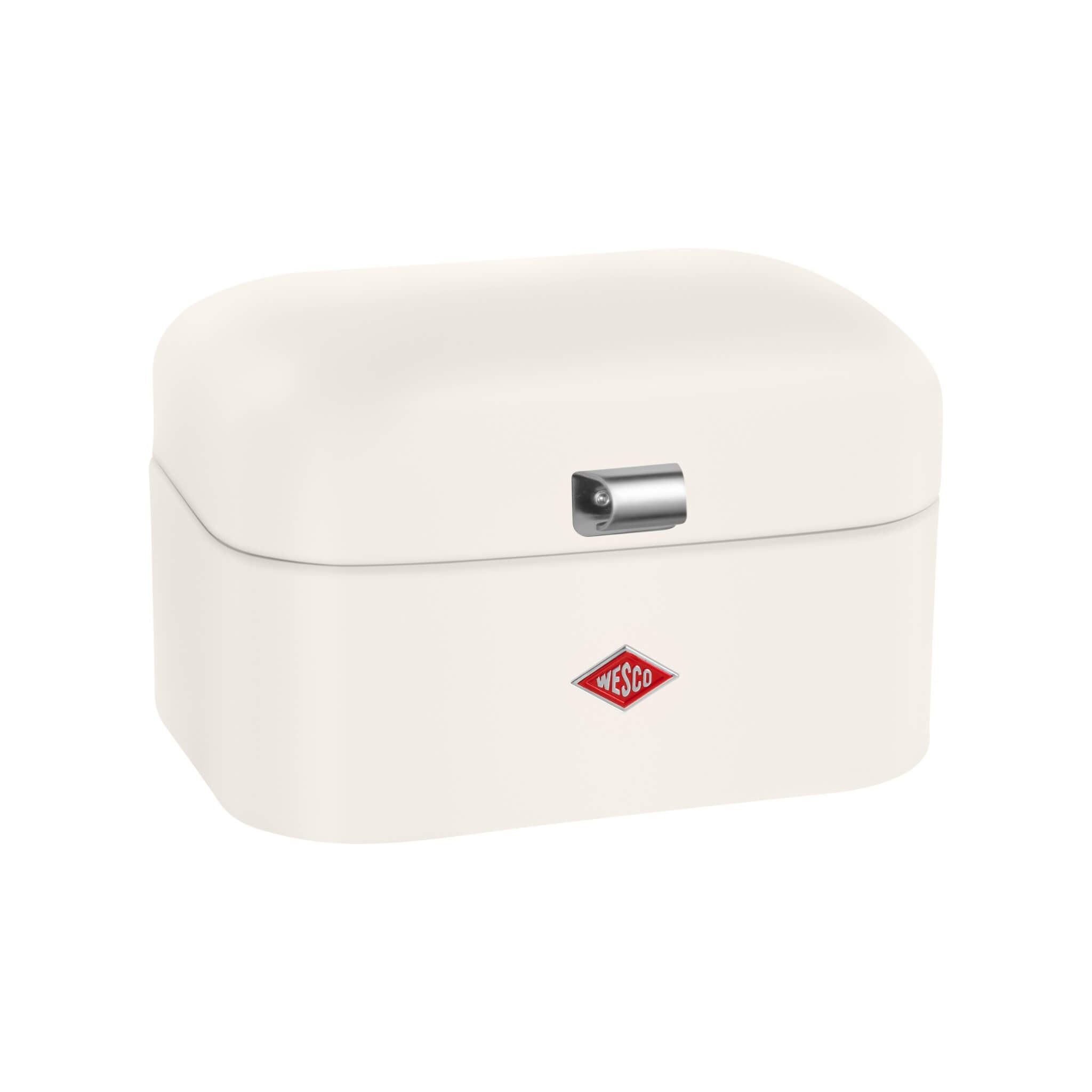 Wesco Single Grandy Bread Bin in Matt Sand on a white background