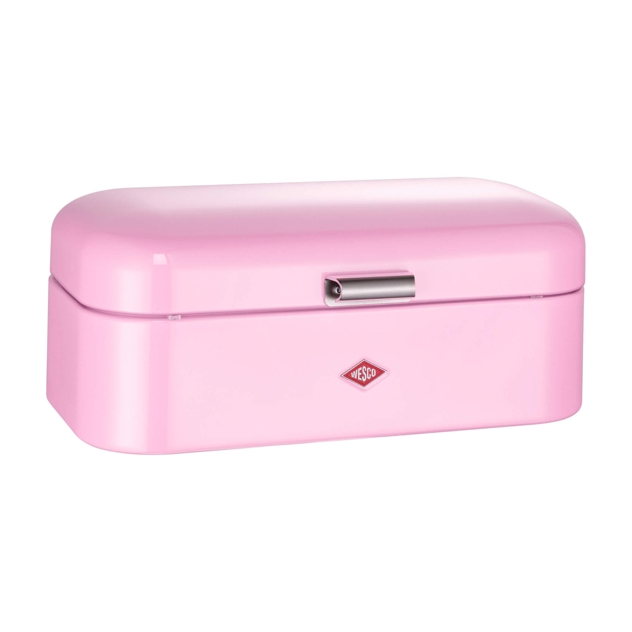 Wesco Grandy in Pink with red Wesco logo on a white background