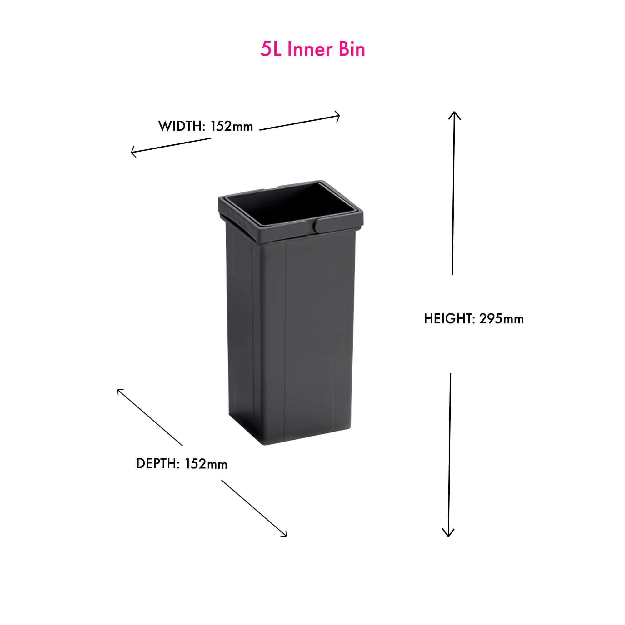 Inner Bin with Double Handle | Orion Grey
