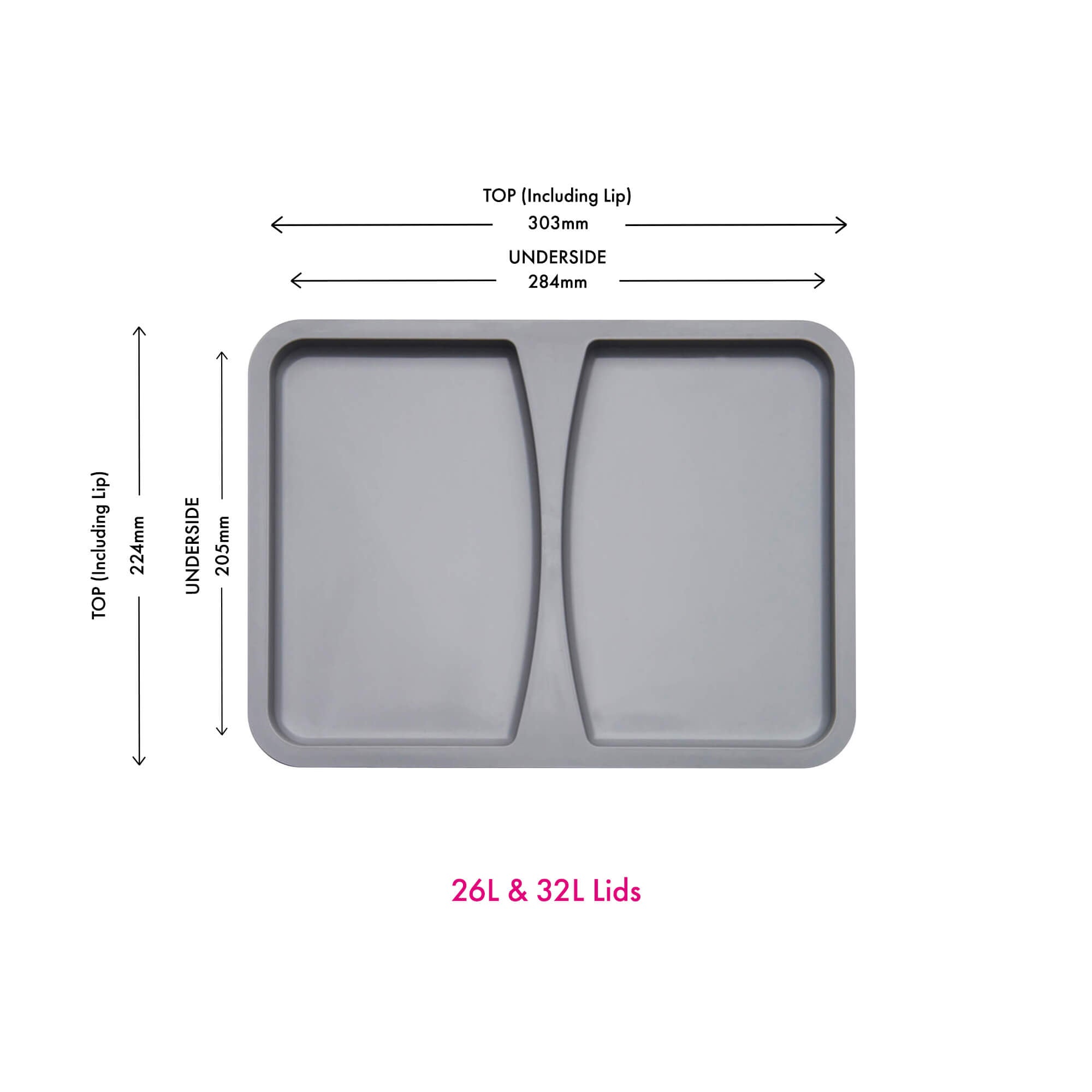 26L 32L litre bin lids