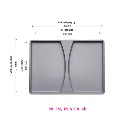 Lid for Bins with Handles | Alu Grey