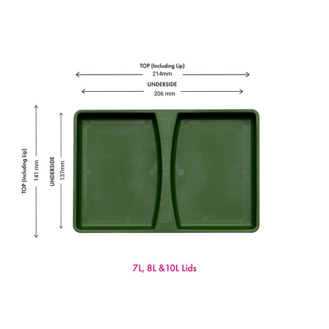 Lid for Bins with Handles | Alu Grey