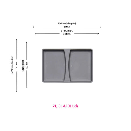 Lid for Bins with Handles | Alu Grey