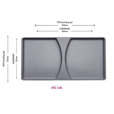 Lid for Bins with Handles | Alu Grey