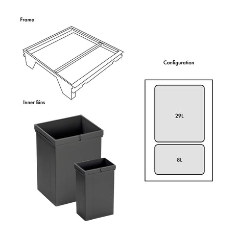 Pullboy Z LGBX | 2 Compartment | 450mm Door