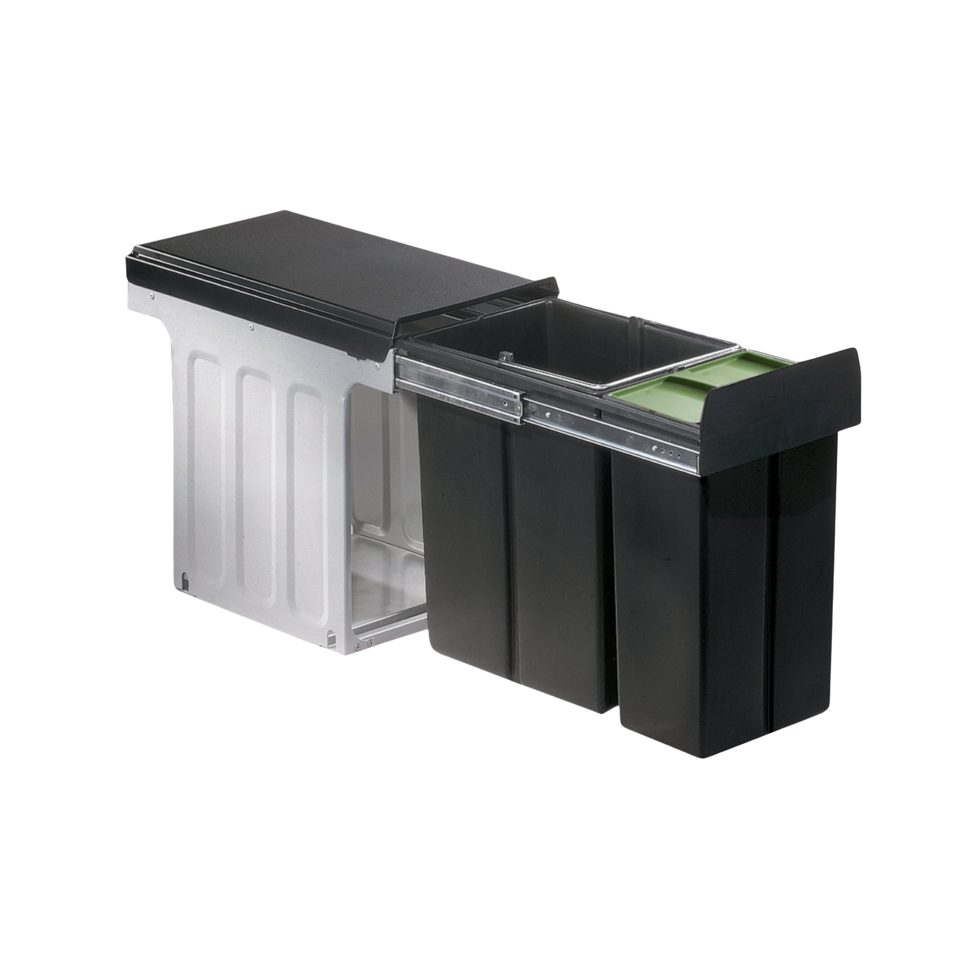 Wesco Profiline Bio Double 30L waste bin system on white background