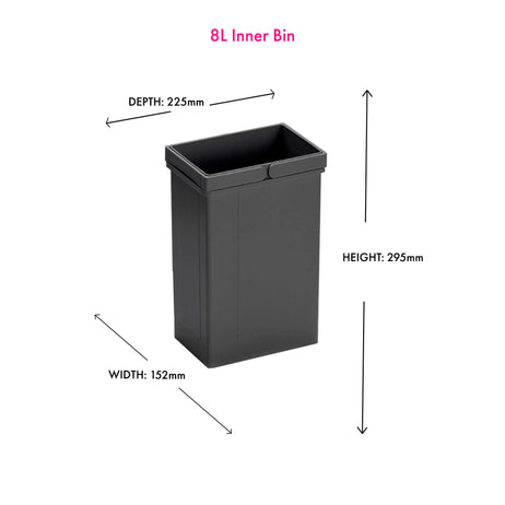 Pullboy Soft Comfort Bin | 3 Compartment | 82L | 600mm Door