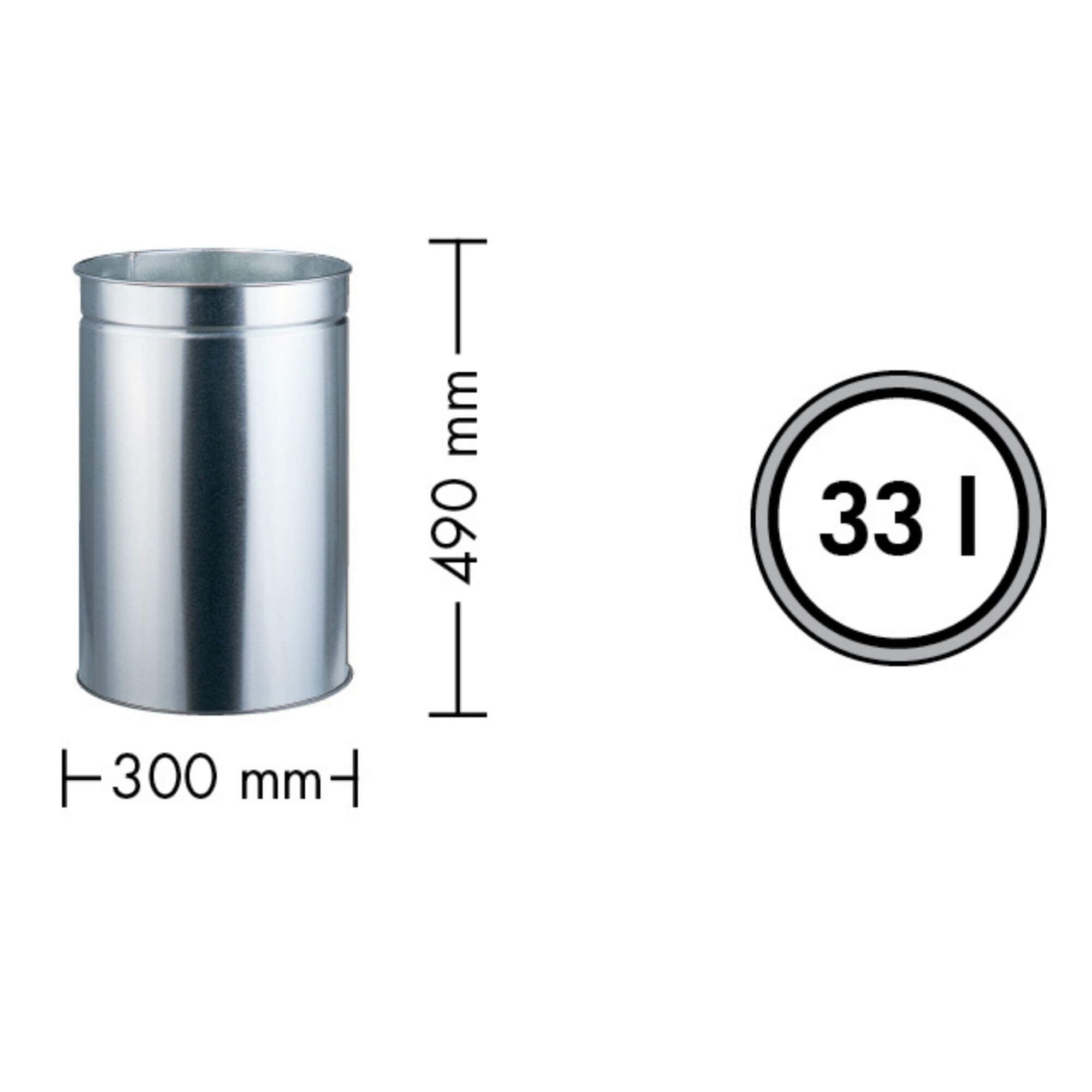 Inner Bin for Kickmaster & Liftmaster 33L Dimensions diagram