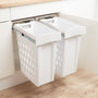 Laundry Boy Basket Twin Set Kit | 80L | White