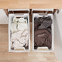 Laundry Boy Basket Twin Set Kit | 80L | White