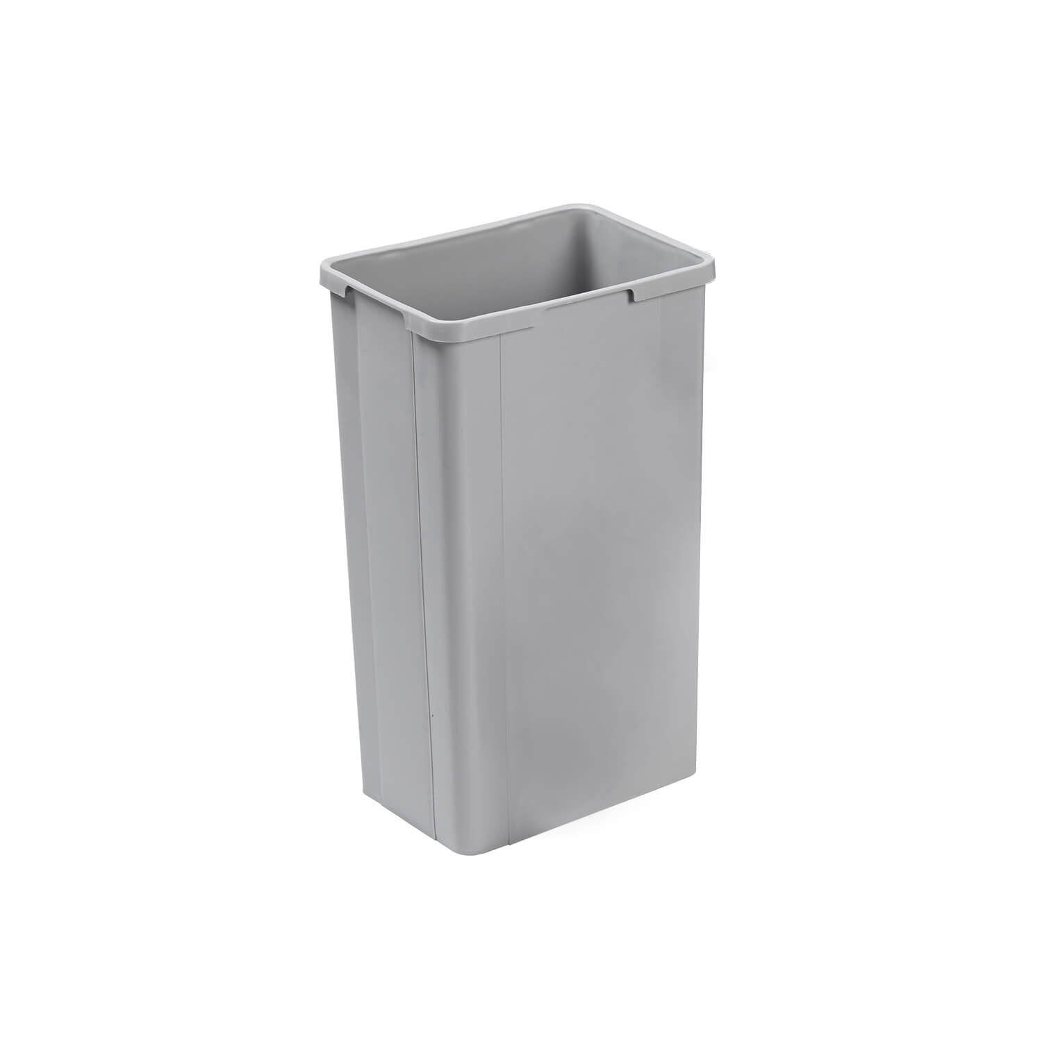Alu Grey Wesco 32L plastic inner bin without handles designed for use with built-in waste bin systems.